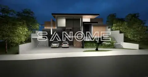 Fachada de casa moderna com garagem coberta