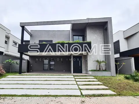Fachada de casa moderna em condomínio