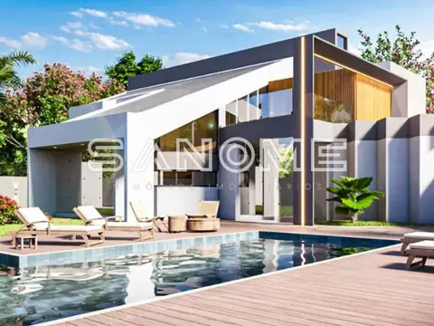 Casa moderna com piscina e área de lazer